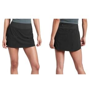 Athleta Run With It Zip Back Pocket Built In Biker Shorts Womens Skort Size XL